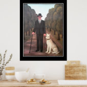 犬と人のヴィンテージのポスター ポスター (キッチン)