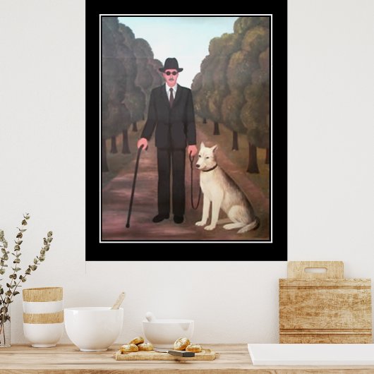 犬と人のヴィンテージのポスター ポスター (キッチン)