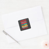 犬と人間のユーモア スクエアシール (封筒)