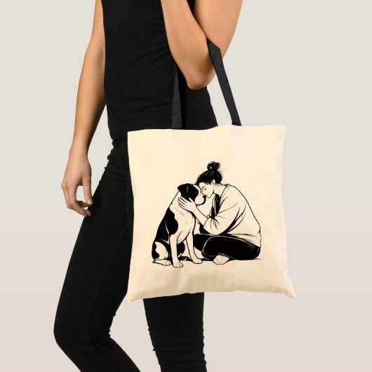 犬と人間の絆 トートバッグ (正面(商品))