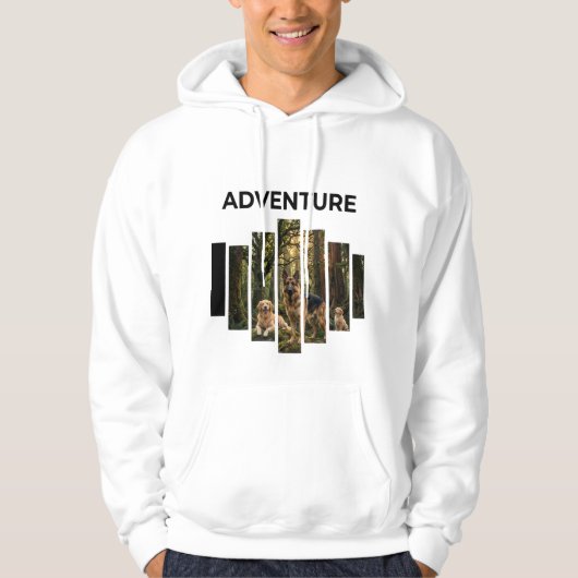 犬と冒険 森の屋外Tシャツ パーカ (正面)