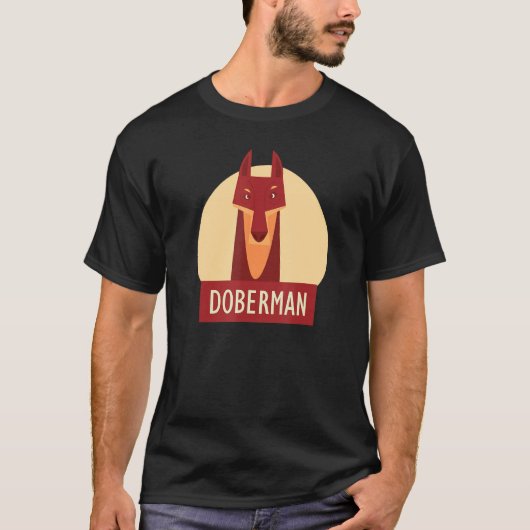 犬と動物のためのドバーマン Tシャツ (正面)