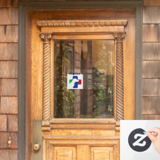 犬と医療のシンボル獣医の窓がしがみつく ウィンドウサイン (ホームデコレーション)