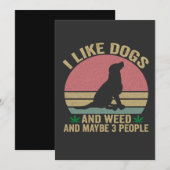 犬と大麻が好きで、たまに3人でヴィンテージなものを楽しむ 招待状 (正面/裏面)