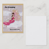 犬と天使とペットグルーミング名刺 名刺 (正面/裏面)