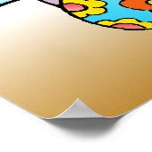 犬と女性の海の横 – Frau mit Hund am Meer ポスター (角)