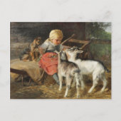 犬と子供たちと少女 ヘルミーネ・ビーデルマン＝アレントによる ポストカード (正面)