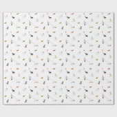 犬と子犬をテーマにした誕生日ラッピング紙 ラッピングペーパー (フラット)