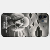 犬と宇宙飛行士がUFOを愛するテーマギフト Case-Mate iPhoneケース (裏面(横))