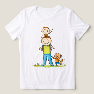 犬と家族の冒険 ミニマリストTシャツ トリブル トライブレンドTシャツ