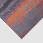 犬と少年が夕日を眺めるビーチ 薄葉紙 (詳細)