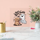 犬と幽霊がワインを飲む。クラシックTシャツ アクリルサイン (ウェディング)