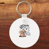 犬と幽霊がワインを飲む クラシックTシャツ キーホルダー (正面)
