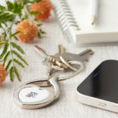 犬と幽霊がワインを飲む。クラシックTシャツ キーホルダー (側面)