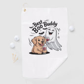 犬と幽霊がワインを飲む。クラシックTシャツ ゴルフタオル (インサイチュ)