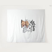 犬と幽霊がワインを飲む。クラシックTシャツ タペストリー (正面(横))