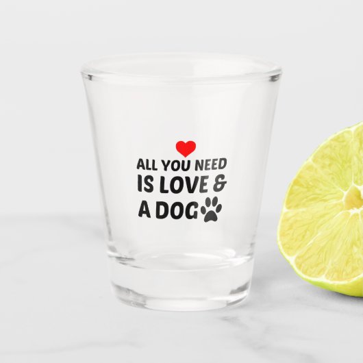 犬と愛 ショットグラス (正面)
