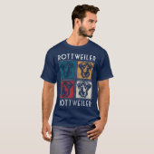 犬と戦う犬の友人ヴィンテージ Tシャツ (正面フル)