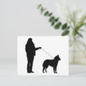 犬と所有者 ポストカード (スタンド正面)