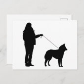 犬と所有者 ポストカード (正面/裏面)