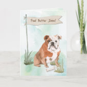 犬と手術感じ後の英国のブルドッグの方が良い カード (正面)