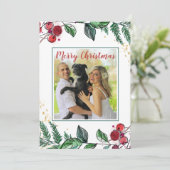 犬と新婚カップルの写真フローラクリスマス (スタンド正面)