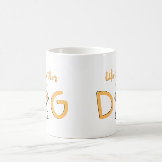 犬と暮らしが良い – マグカップ (中央)