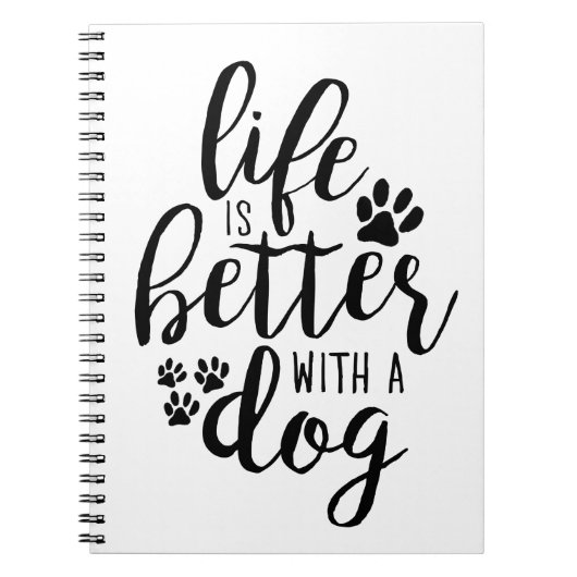 犬と暮らすのは犬の目的引用文 ノートブック (正面)