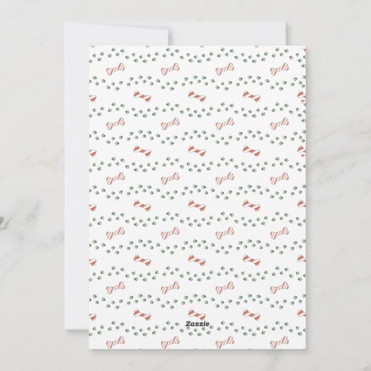 犬と木のペット愛好家のためのクリスマスフラットホリデーカード シーズンカード (裏面)