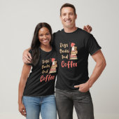 犬と本とコーヒー コーヒー好き 本の虫 3 Tシャツ (ユニセックス)