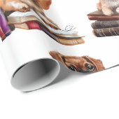 犬と本の好き ラッピングペーパー (ロールコーナー)