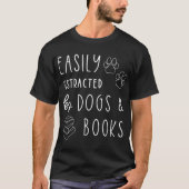 犬と本好きのための面白いギフトアイデア Tシャツ (正面)