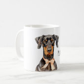 犬と桃のリボン コーヒーマグカップ (正面左)