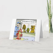 犬と消火栓の警察がギフトとティおもしろいーを並べる カード (正面)