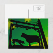 犬と牛。 ポストカード (正面/裏面)