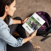 犬と牧草地で微笑むロバ プランナー手帳