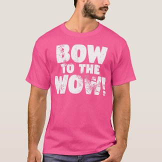 犬と犬のためのワウ犬の恋人に弓をラップの引く Tシャツ
