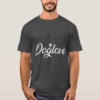 犬と犬のポーのレトロな友人との愛 Tシャツ