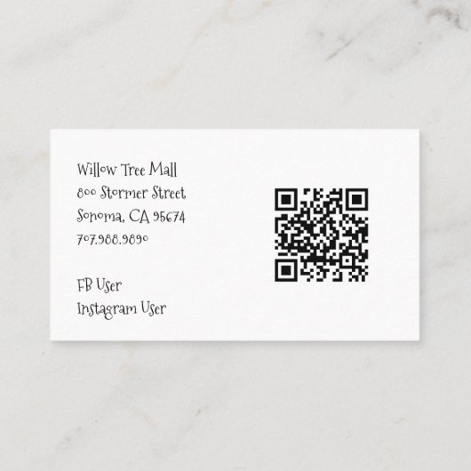 犬と犬の骨パターン犬のグルーミングスパ 名刺 (裏面)