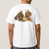 犬と狩猟のトロフィー アウトドアハンターギフト Tシャツ (裏面)