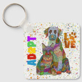 犬と猫がキーチェーンを買わない キーホルダー (正面)