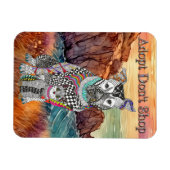 犬と猫がマグネットを買わない マグネット (横)