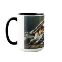 犬と猫が一緒に居眠りをした。