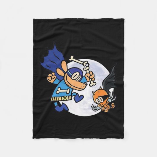 犬と猫が子どもにとって不可欠 フリースブランケット (正面)