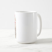 犬と猫との居心地の良いクリスマスマンテル コーヒーマグカップ (正面右)