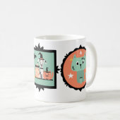 犬と猫とハロウィーンのペット コーヒーマグカップ (正面右)