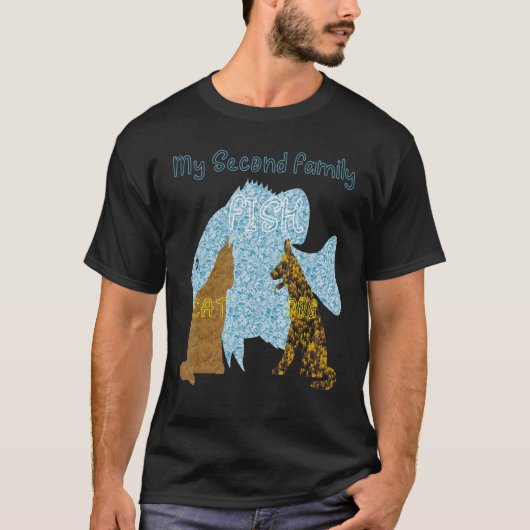 犬と猫と魚 Tシャツ (正面)