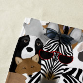 犬と猫と鶏ビーチタオル ビーチタオル (インサイチュ)