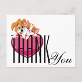 犬と猫のおもがき ポストカード (正面)