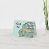 犬と猫のかわいいペットサンキューカード サンキューカード (正面)